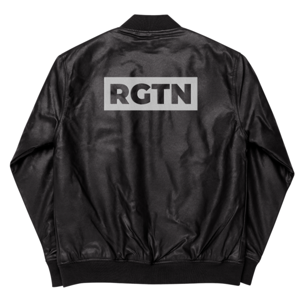 Leather Bomber Jacket - Image 3